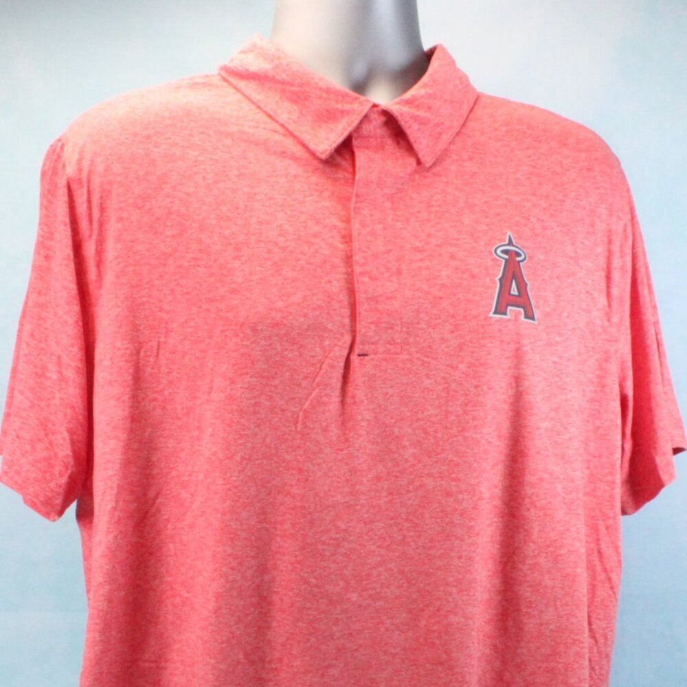 Los Angeles Angels Snap Closure Short Sleeve Polo Shirt Men's Size XL